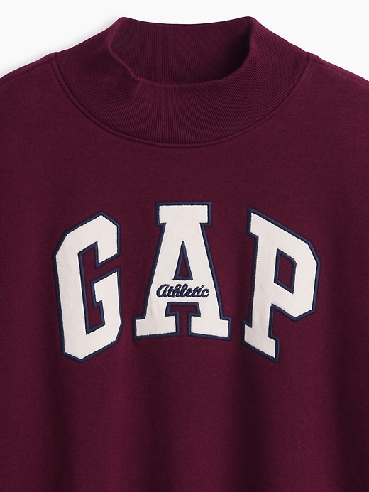 Image number 4 showing, Kids VintageSoft Oversized Mockneck Logo Sweatshirt