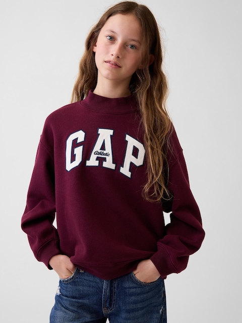 Kids VintageSoft Oversized Mockneck Logo Sweatshirt