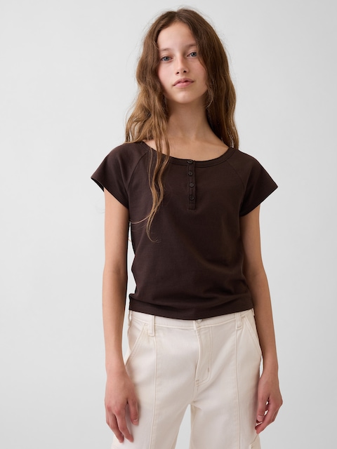 Kids Raglan Henley T-Shirt