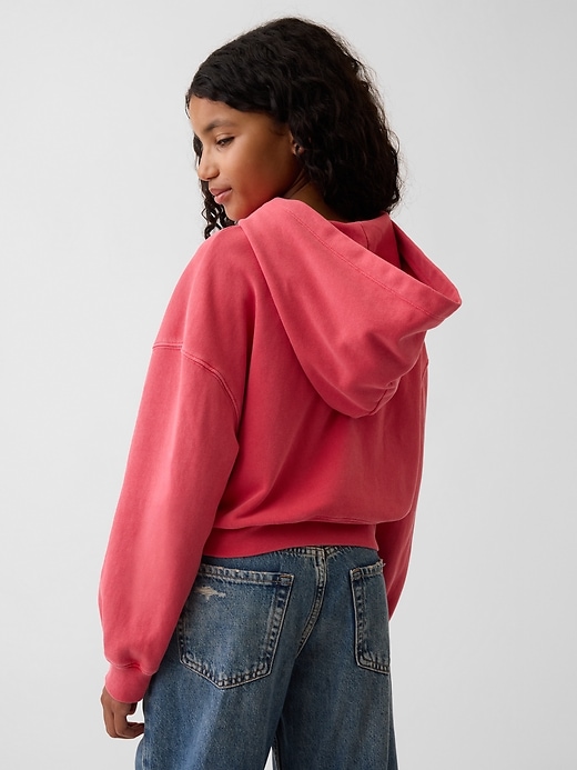 Image number 3 showing, Kids VintageSoft Terry Wedge Zip Hoodie