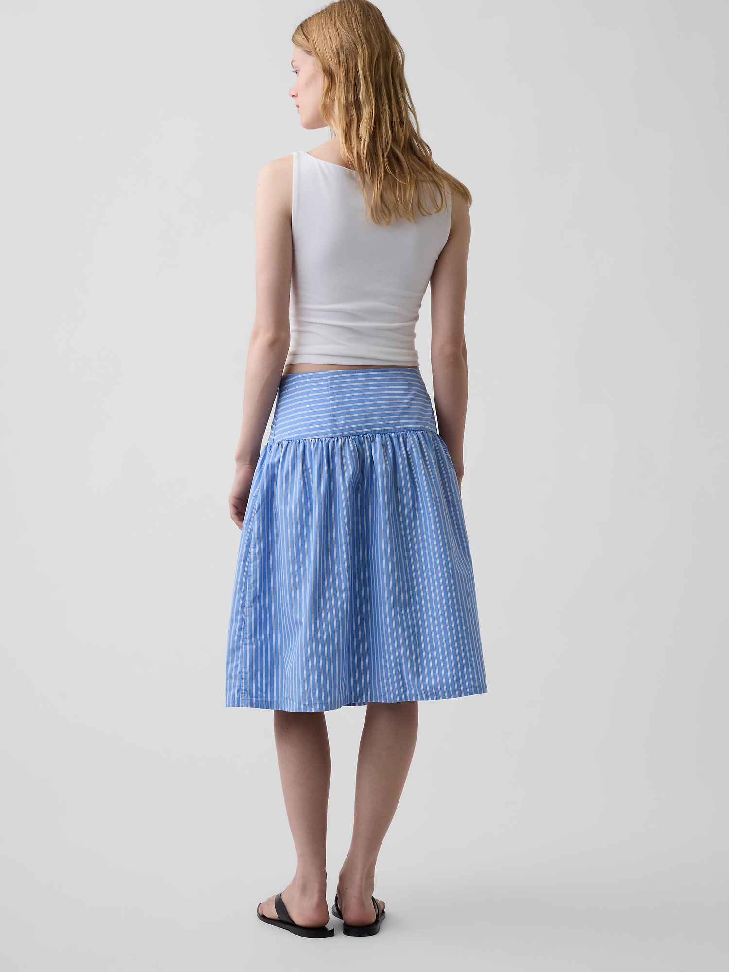 Женские юбки Gap Poplin Drop-Waist Skirt — фото 2