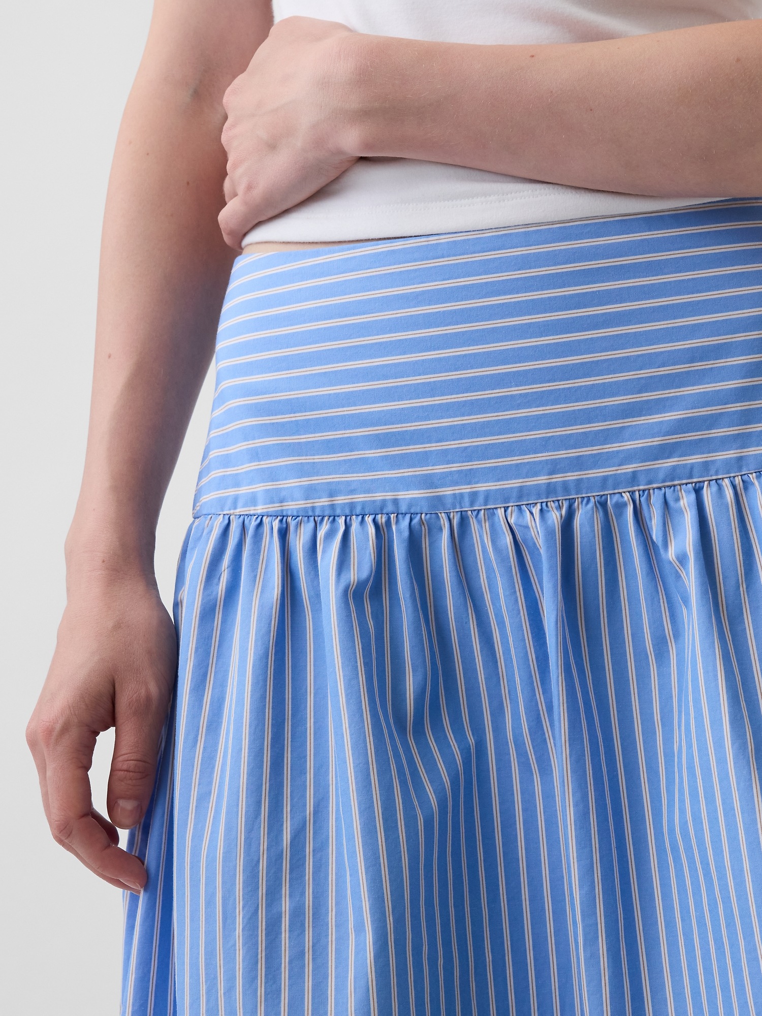 Женские юбки Gap Poplin Drop-Waist Skirt — фото 4