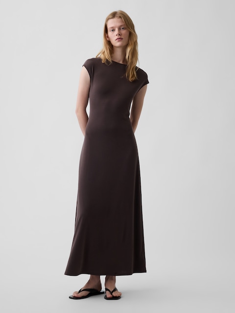 Cap-Sleeve Maxi Dress