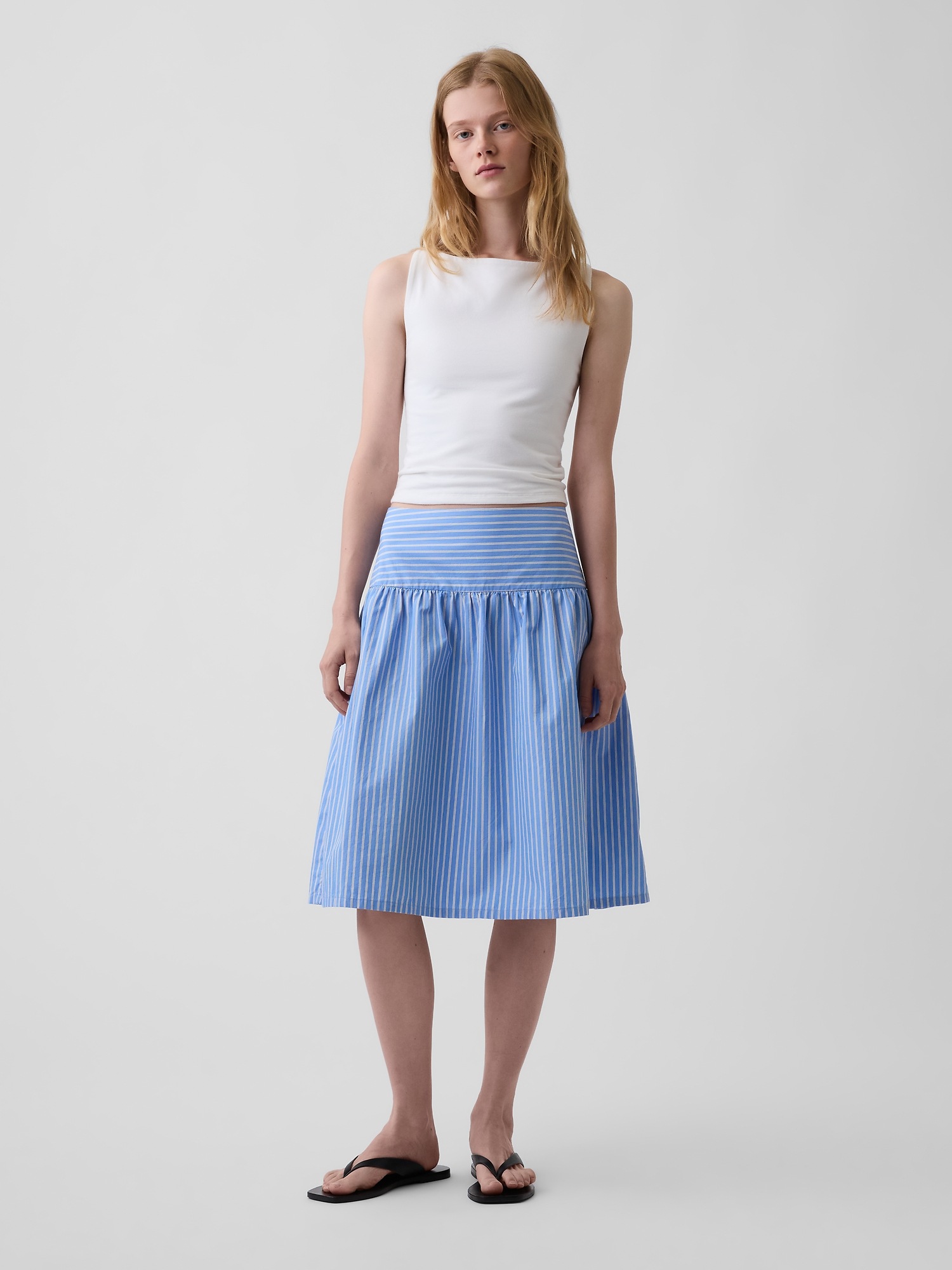 Женские юбки Gap Poplin Drop-Waist Skirt