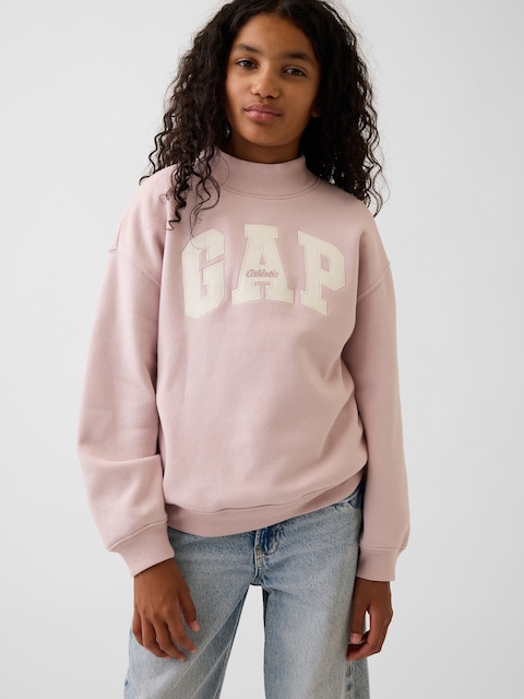 Kids VintageSoft Oversized Mockneck Logo Sweatshirt