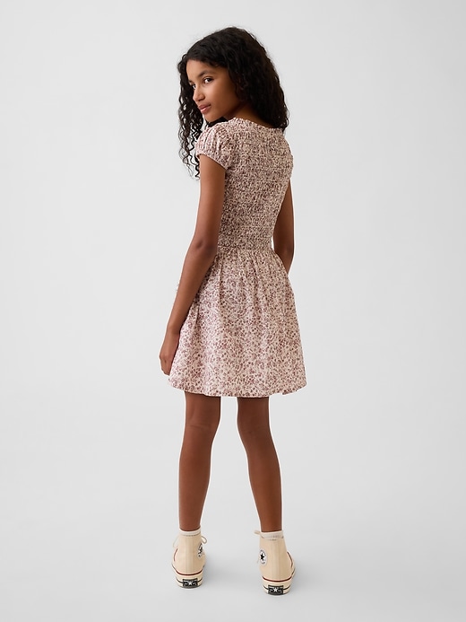 Image number 3 showing, Kids Smocked Print Dress