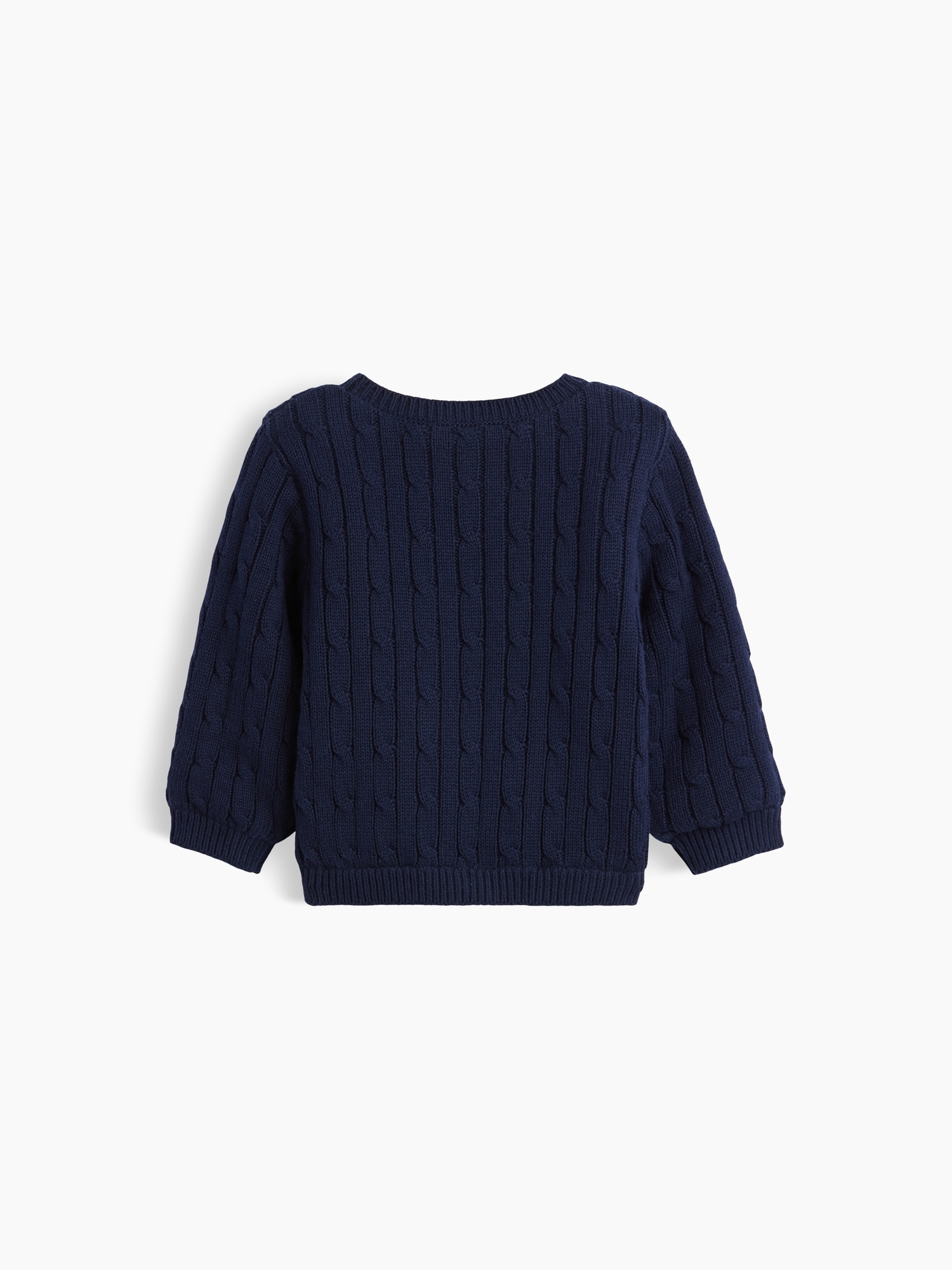 Кардиган Gap Sherpa-Lined Cable-Knit Cardigan Sweater для малышей, цвет: Тёмный Ночной — фото 2