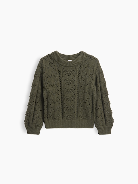 Baby & Toddler Textured Crewneck Sweater