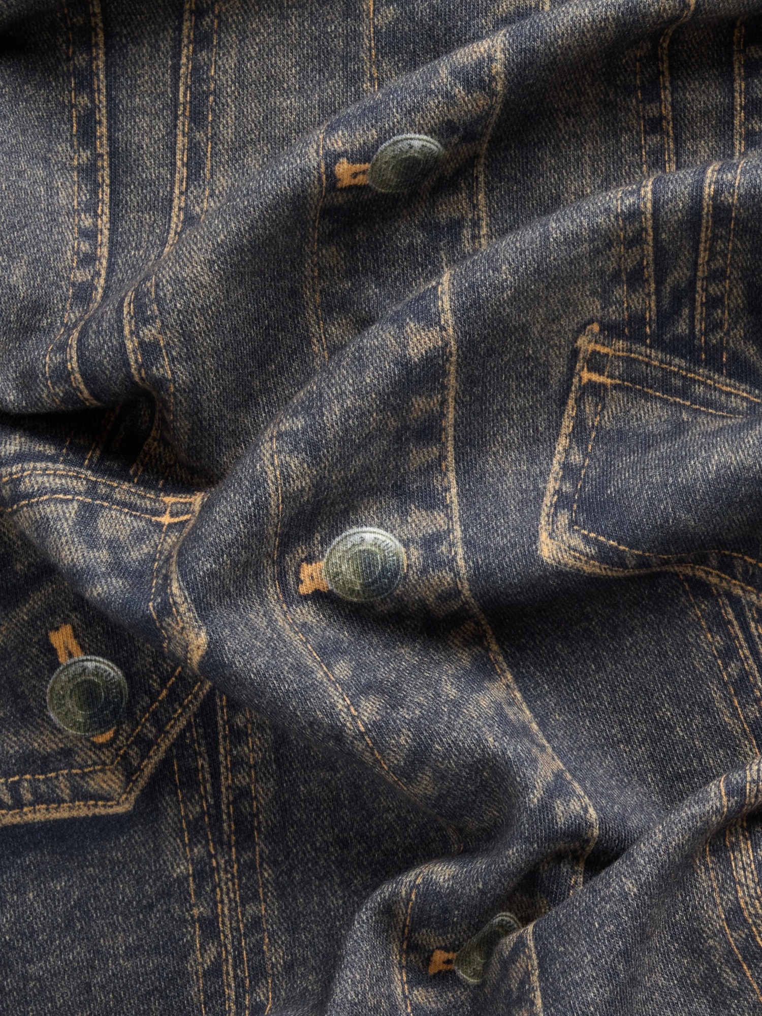 Женские платья Gap GapStudio Printed Denim Terry Dress — фото 4