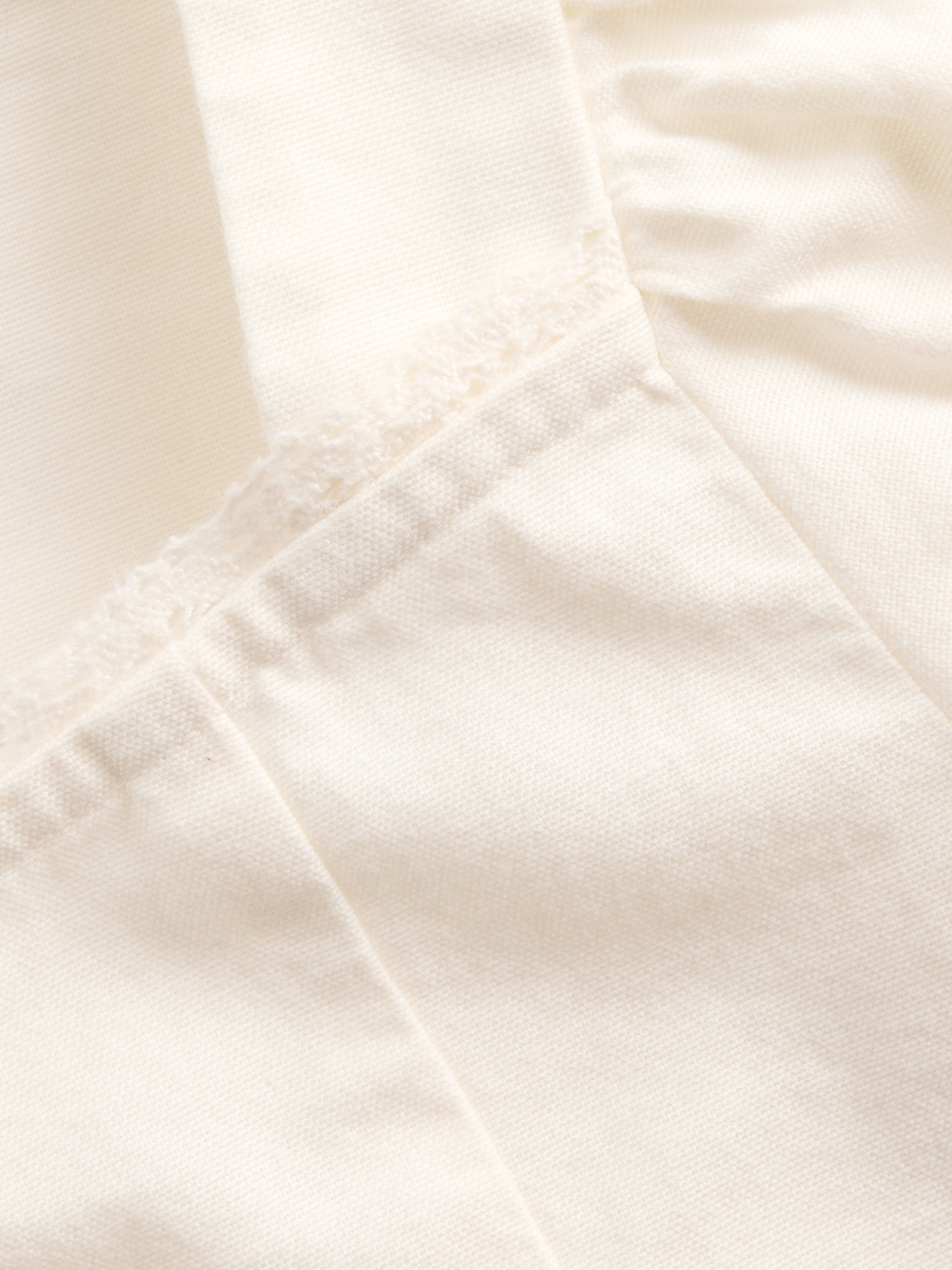 Lace-Trim Button-Front Top