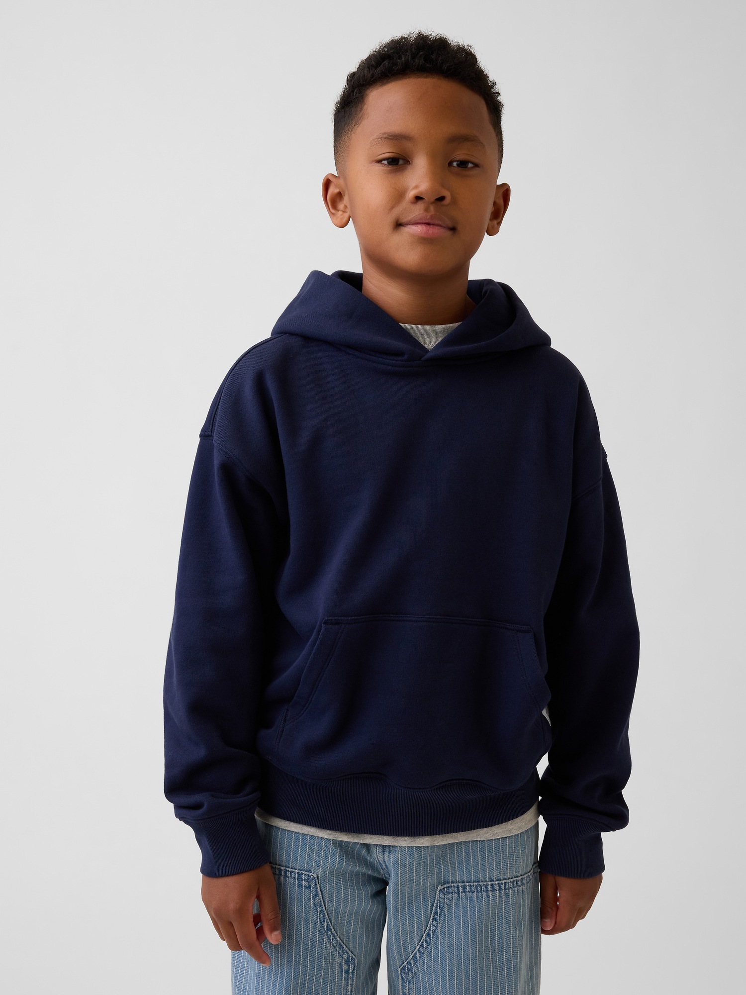 Детское худи Gap Heavyweight Relaxed, цвет: Синий