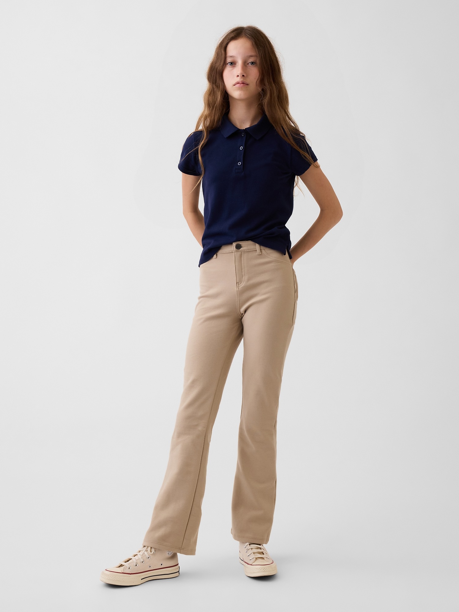 Детские брюки-клёш Gap Uniform из понте