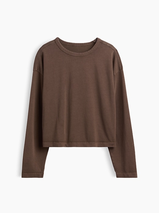 Image number 2 showing, Knit Oversized Crop T-Shirt