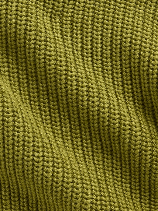 Image number 2 showing, 100% Cotton Oversized Shaker V-Neck Sweater