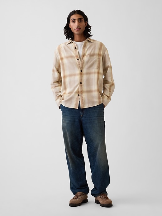 Image number 2 showing, Sunwashed Twill Relaxed Plaid Shirt