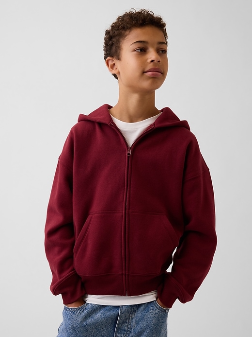 Image number 1 showing, Kids VintageSoft Relaxed Zip Hoodie