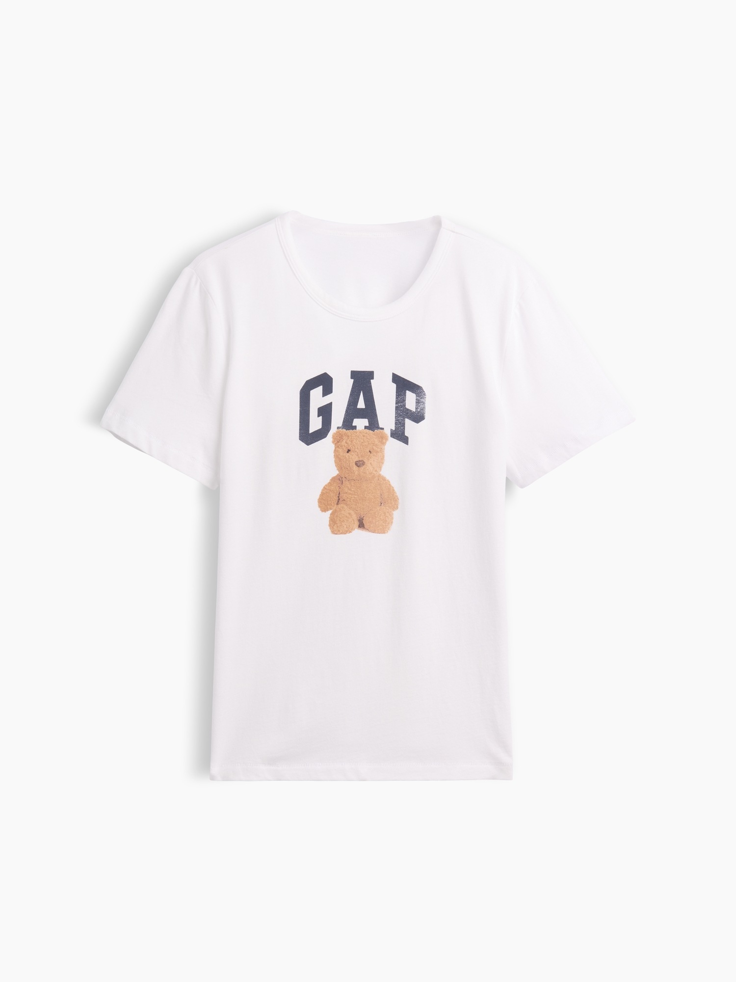 Женская футболка Gap Organic Cotton VintageSoft Logo, цвет: Белый — фото 5