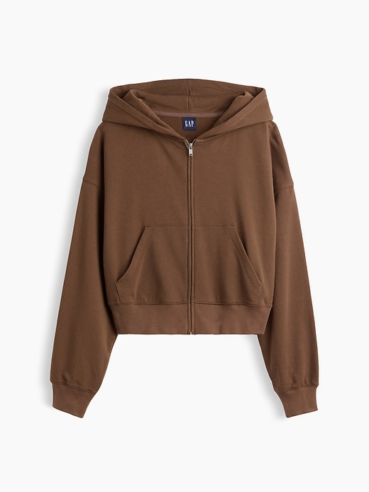 Image number 1 showing, VintageSoft Terry Oversized Wedge Zip Hoodie