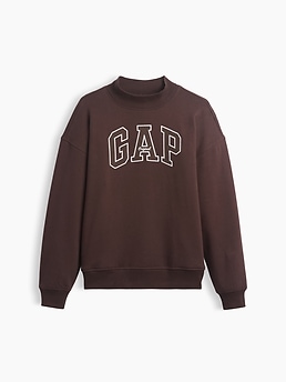 VintageSoft Oversized Mockneck Logo Sweatshirt | Gap