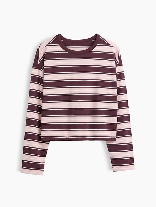 Image number 1 showing, Knit Oversized Crop T-Shirt