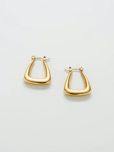 Admiral Row Gold Triangle Hoop Earrings