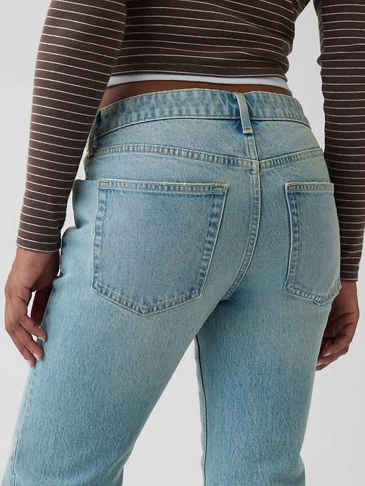 Image number 5 showing, Curvy Mid Rise Relaxed Straight Jeans