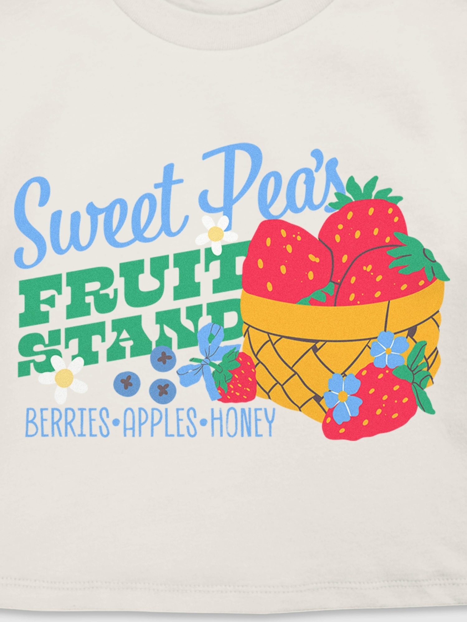 Футболка Gap Sweet Peas Graphic T-Shirt для малышей, цвет: Молочный белый — фото 3