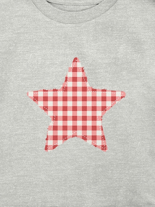 Image number 3 showing, Toddler Plaid Star Graphic T-Shirt