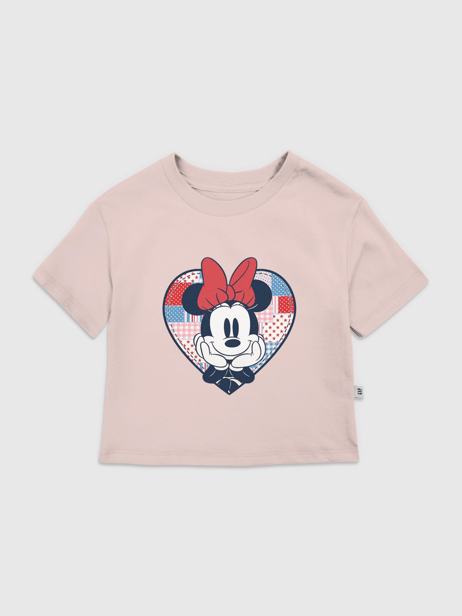 Toddler Minnie Mouse Patchwork Heart Graphic T-Shirt