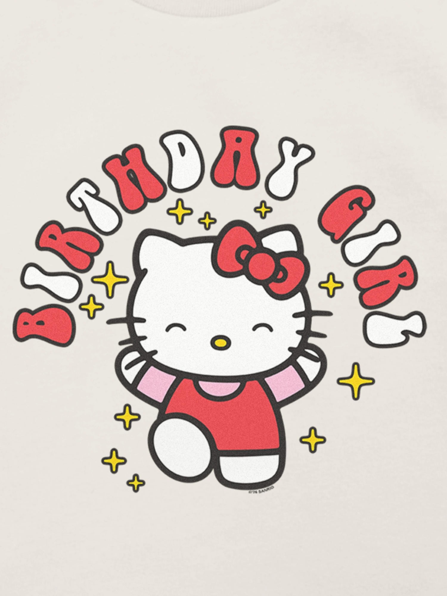Футболка Gap Hello Kitty Birthday Graphic T-Shirt для малышей, цвет: Молочный белый — фото 3