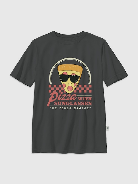 Kids Toy Story 5 Pizza Face Graphic T-Shirt