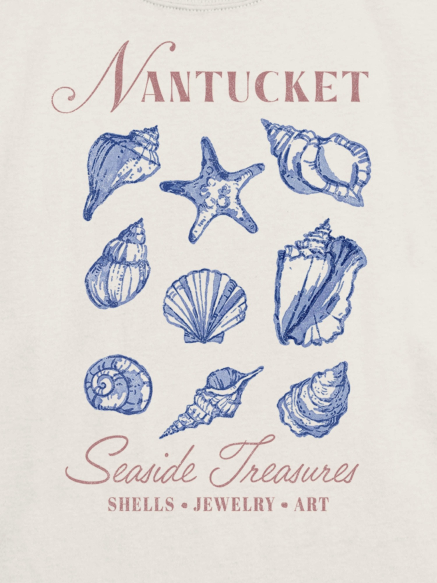 Детская футболка Gap Nantucket Shells Graphic, цвет: Молочный белый — фото 3