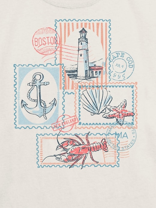 Image number 3 showing, Kids Cape Cod Stamps Graphic T-Shirt