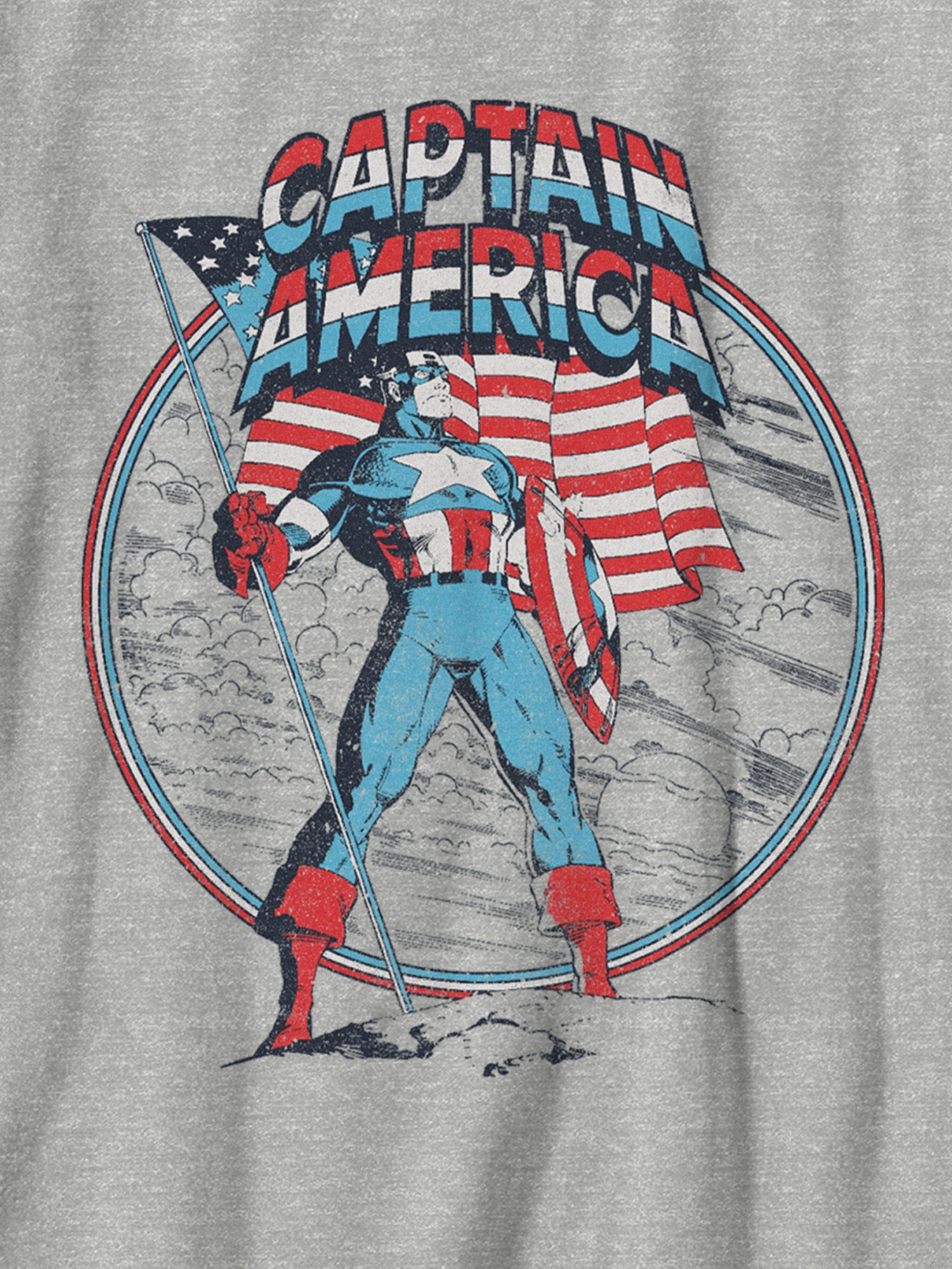 Детские футболки Gap Kids Captain America Vintage Pose Graphic T-Shirt — фото 3