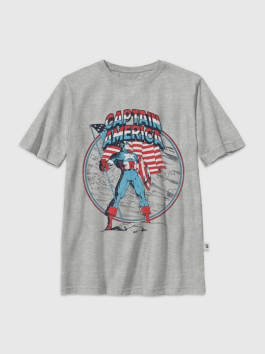 Image number 1 showing, Kids Captain America Vintage Pose Graphic T-Shirt