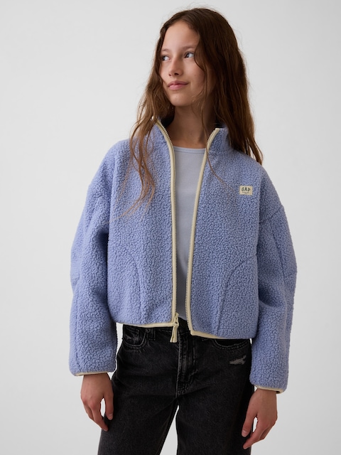 Kids Sherpa Relaxed Zip Jacket
