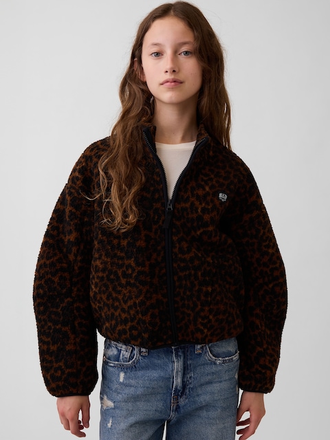 Kids Sherpa Relaxed Zip Jacket