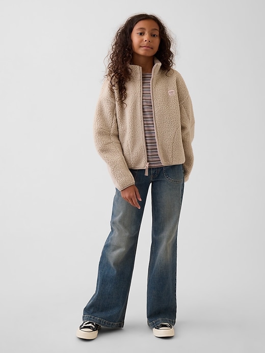 Kids Sherpa Relaxed Zip Jacket | Gap