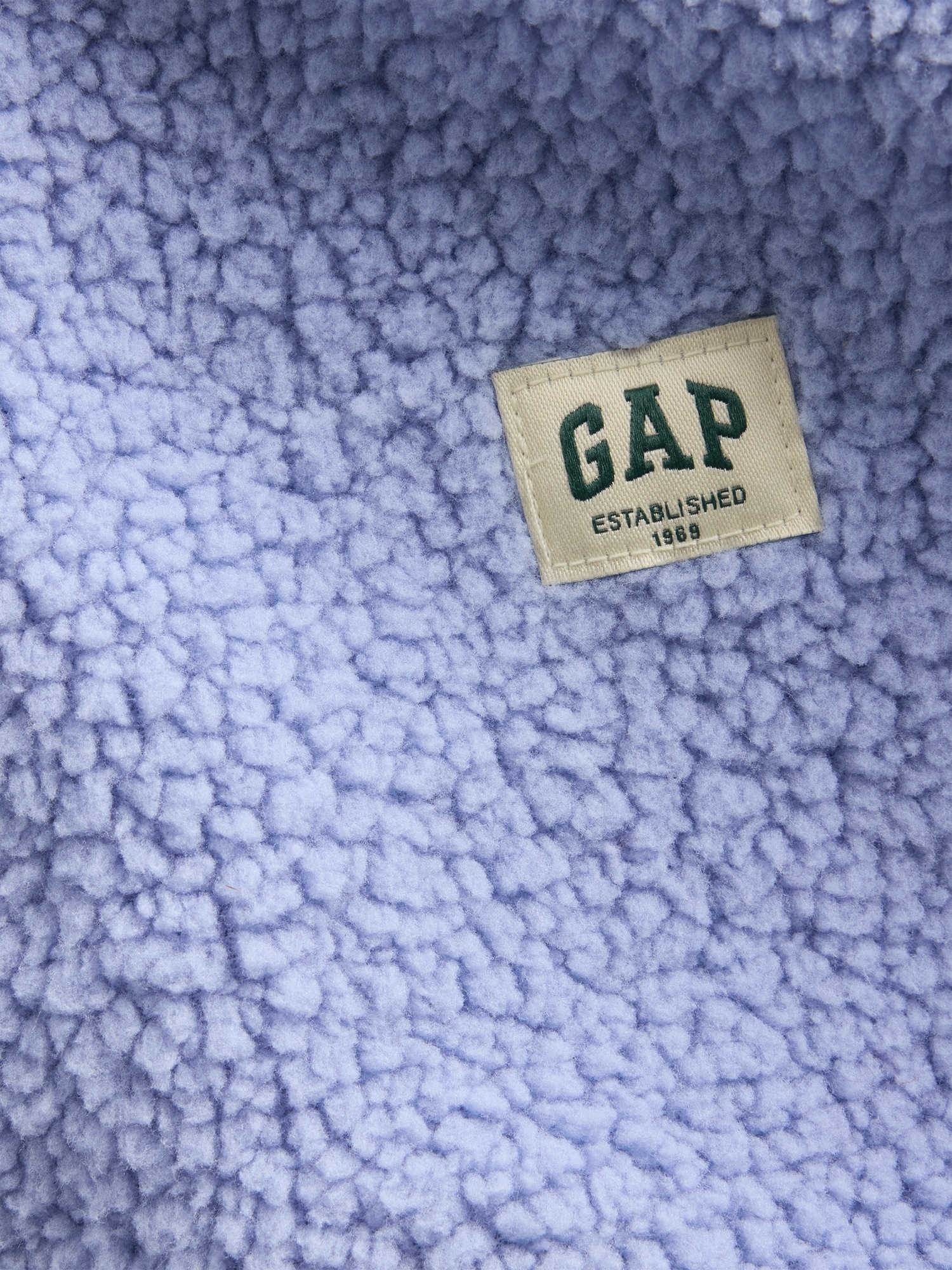 Детская куртка Gap из шерпы свободного кроя на молнии, цвет: Синий — фото 6