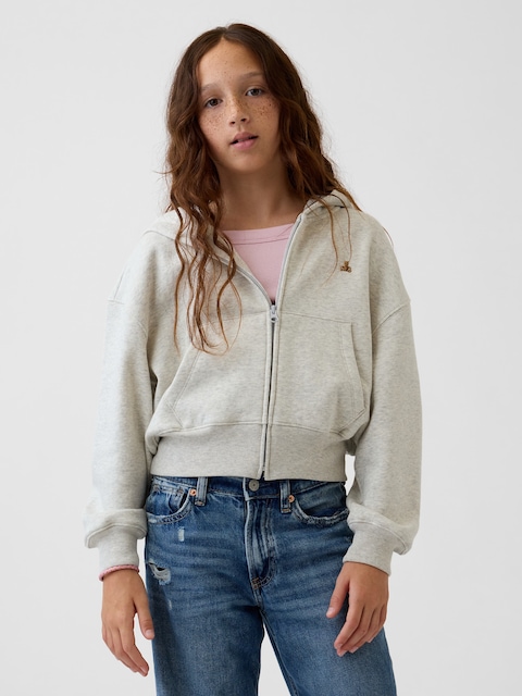 Kids VintageSoft Oversized Logo Zip Hoodie