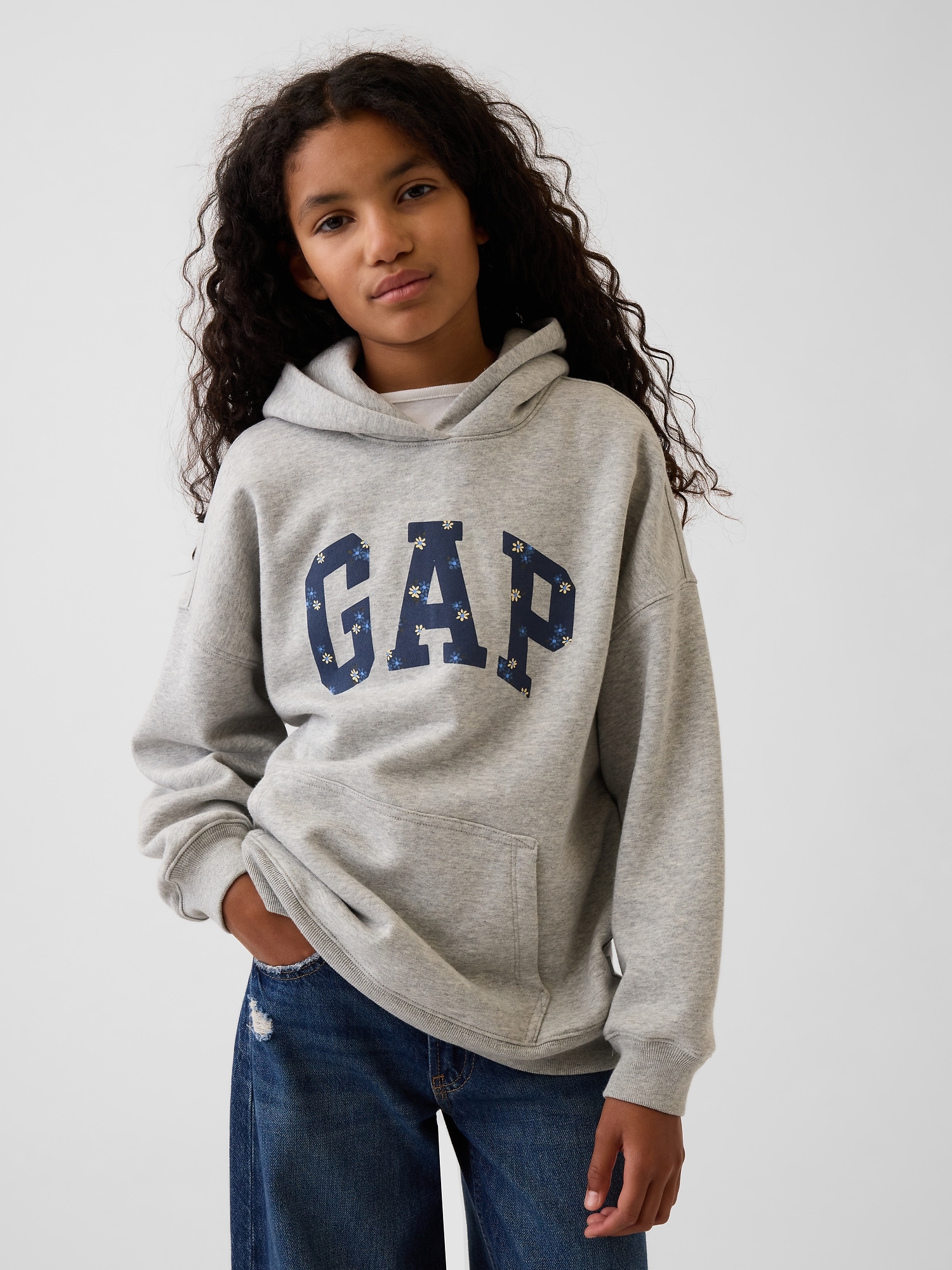 Kids VintageSoft Oversized Logo Hoodie