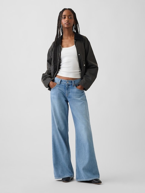Low Rise UltraSoft Stride Wide-Leg Jeans
