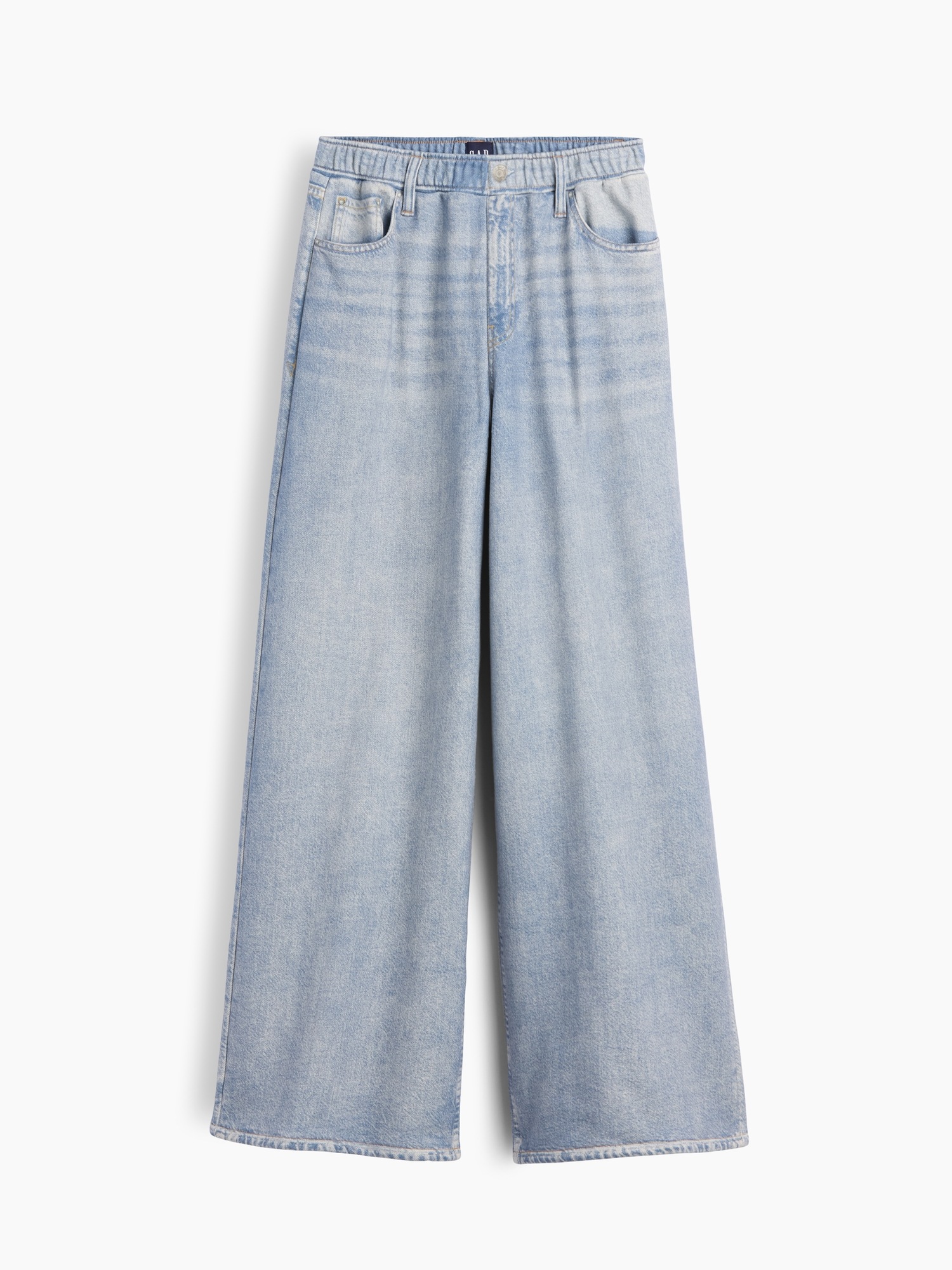 Женские джинсы Gap Printed Baggy Sweatpant, цвет: Светлый индиго — фото 6