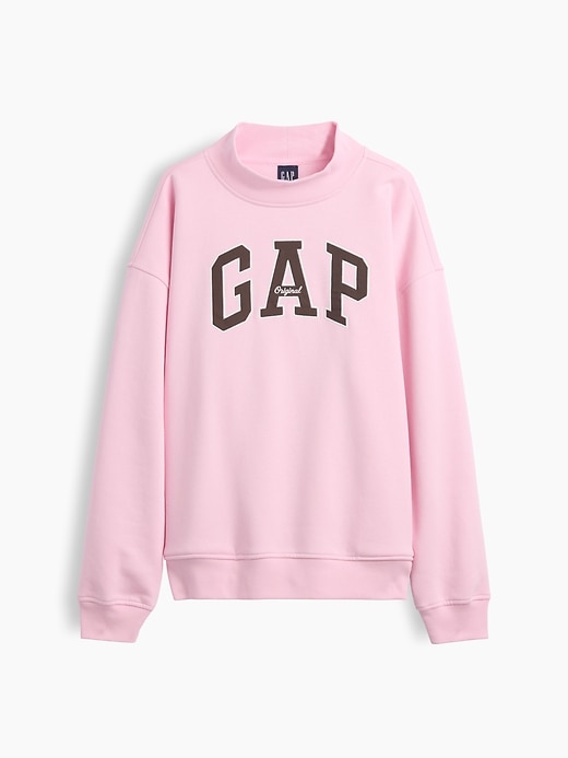 Image number 5 showing, VintageSoft Oversized Mockneck Logo Sweatshirt