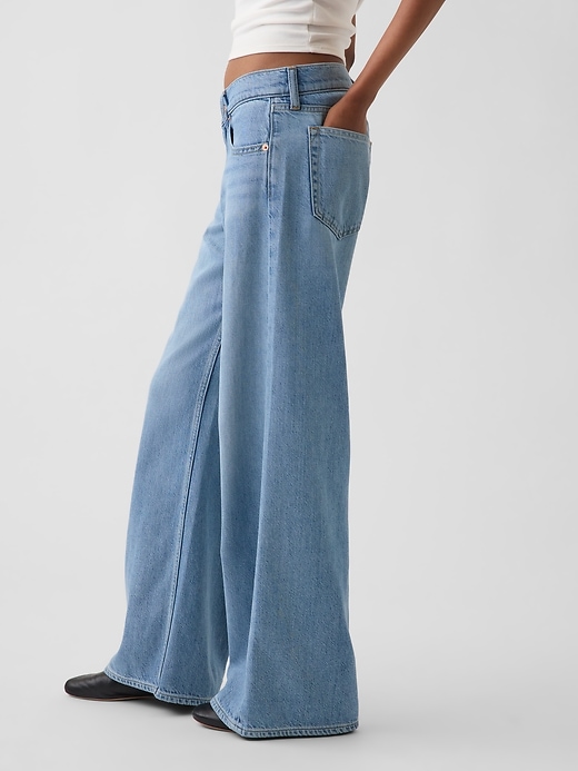 Image number 3 showing, Low Rise UltraSoft Stride Wide-Leg Jeans