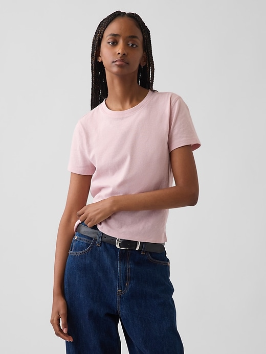 Image number 1 showing, 100% Cotton Authentic Shrunken T-Shirt