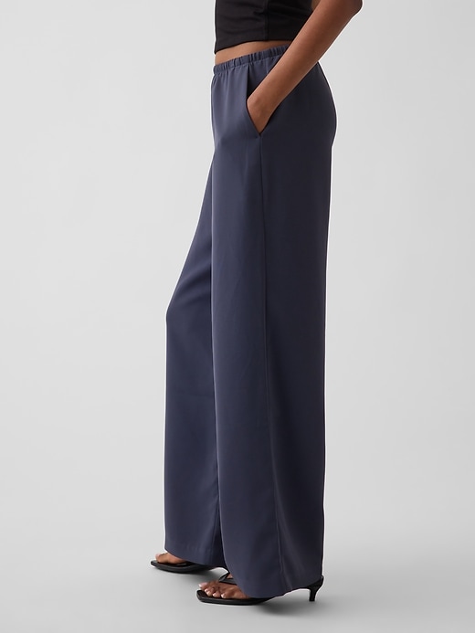 Image number 3 showing, Easy Wide-Leg Pants