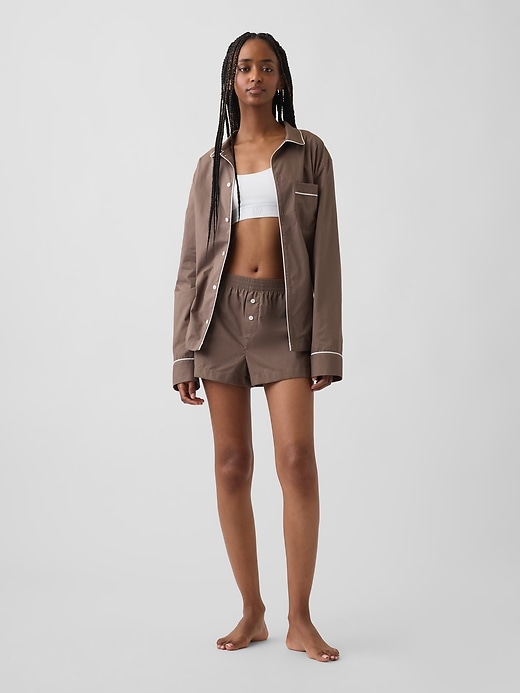 Image number 1 showing, Poplin PJ Boxer Shorts