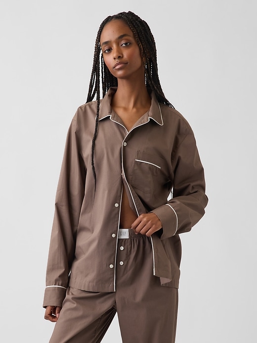 Image number 1 showing, Poplin PJ Shirt