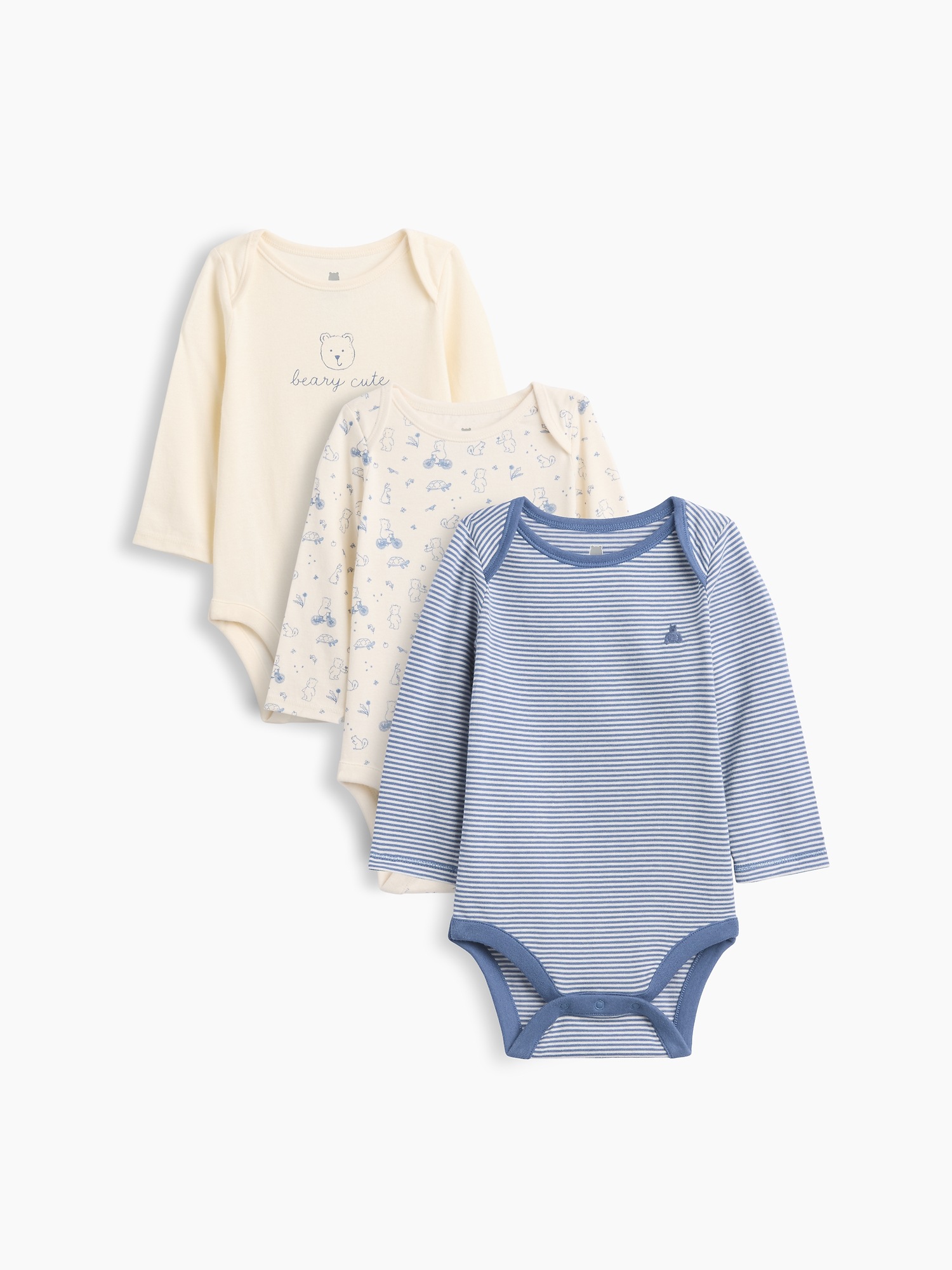 Детский боди Gap First Favorites TinyRib, набор 3 шт
